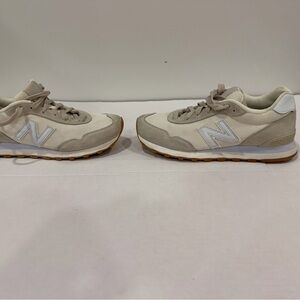 New Balance Beige and White Athletic Shoes